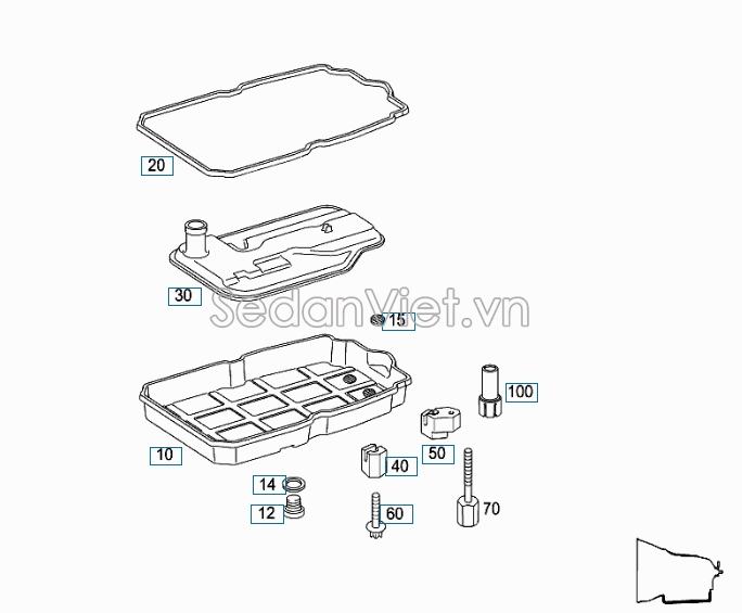 Gioăng cắt te hộp số Mercedes-Benz E240 2009