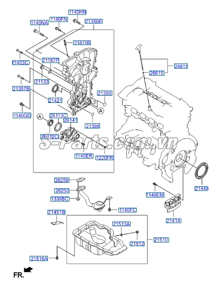 Phớt đuôi trục cơ Hyundai Tucson 2015