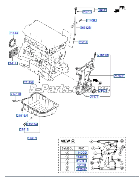Phớt đuôi trục cơ KIA Carens 2007-2012