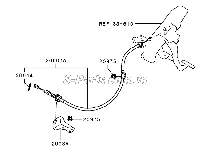 Dây côn Mitsubishi Attrage 2014