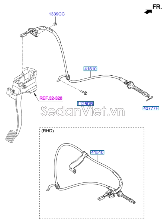 Dây côn Hyundai i10 Grand 2017