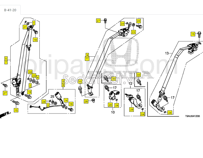 Dây bảo hiểm Honda City 2015