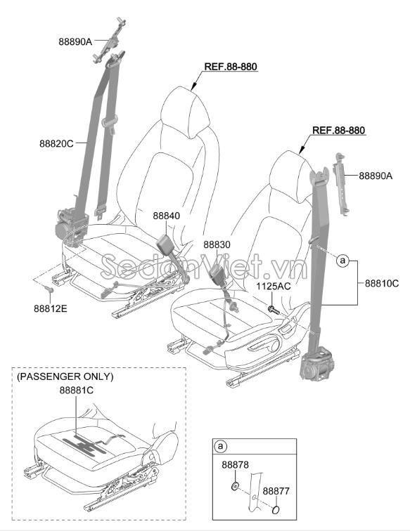 Dây bảo hiểm  Hyundai Kona 2018