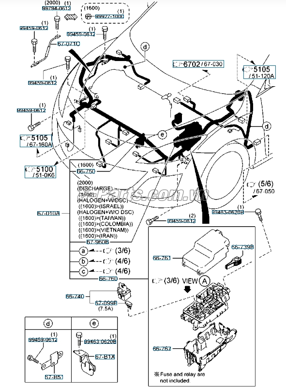 Nắp hộp cầu chì Mazda 3 2017