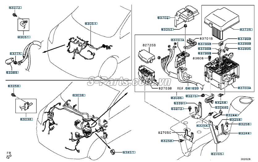 Đế hộp cầu chì đầu xe Mitsubishi Attrage 2014
