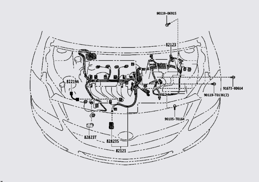 Dây điện kết nối hệ thống ABS Toyota Vios 2008-2013