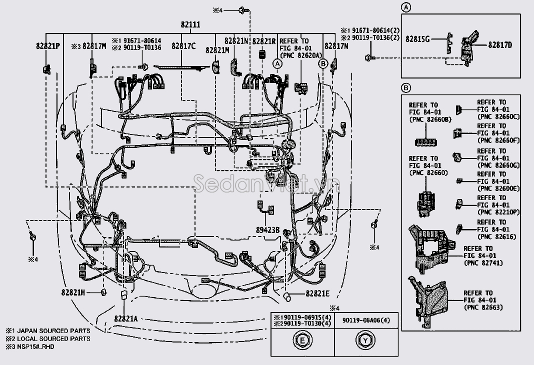 Dây điện khoang động cơ Toyota Innova 2012-2013