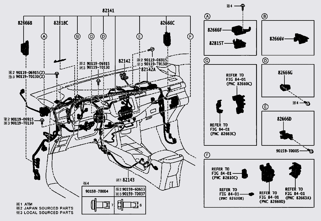 Bộ dây điện khoang táp lô Toyota Innova 2020-2021