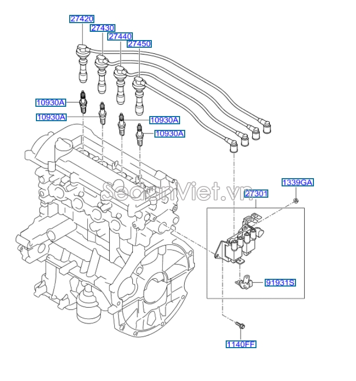Dây cao áp Hyundai i10 Grand 2014-2016
