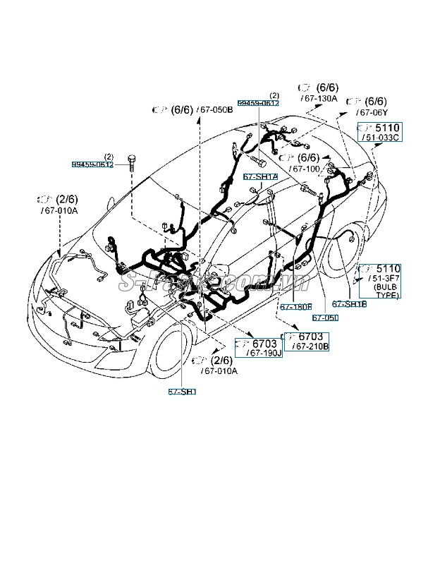 Dây cảm biến abs Mazda 3s 2011-2013