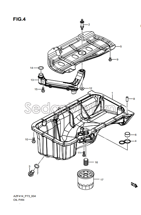 Đáy cắc te Suzuki Swift 2013