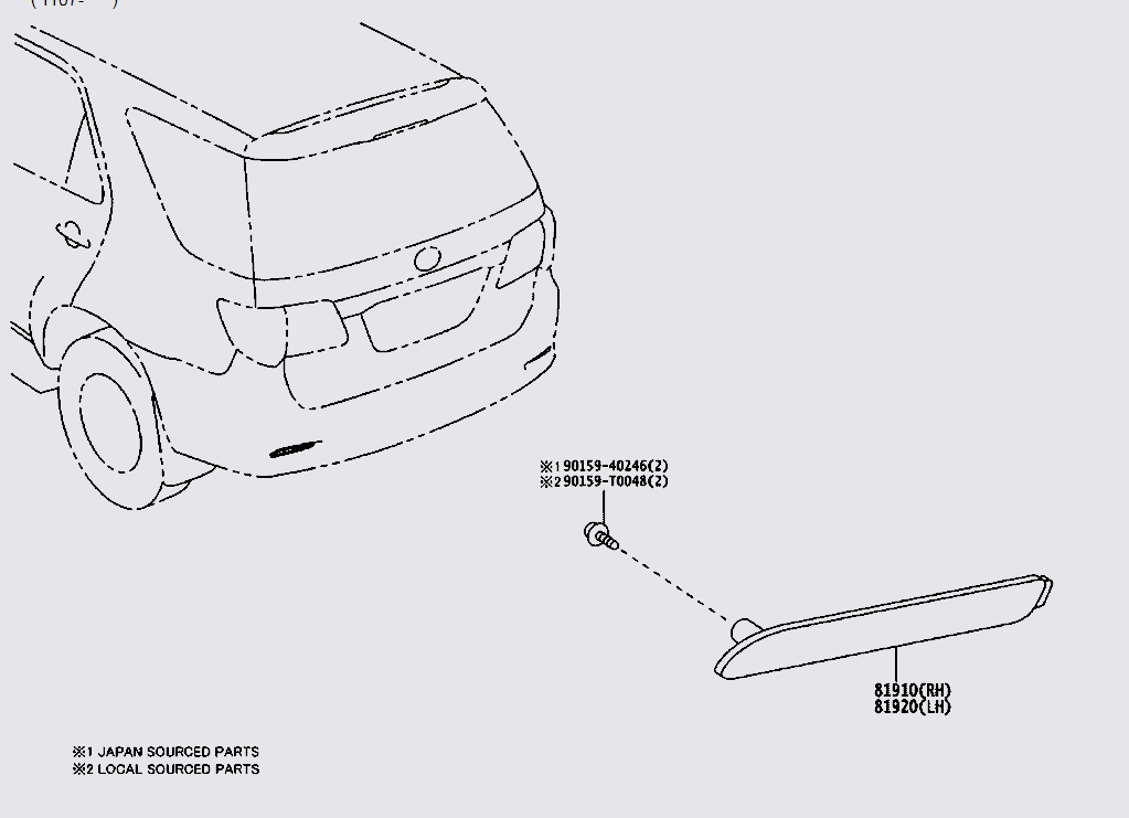 Đèn phản quang cản Toyota Camry 2007-2008