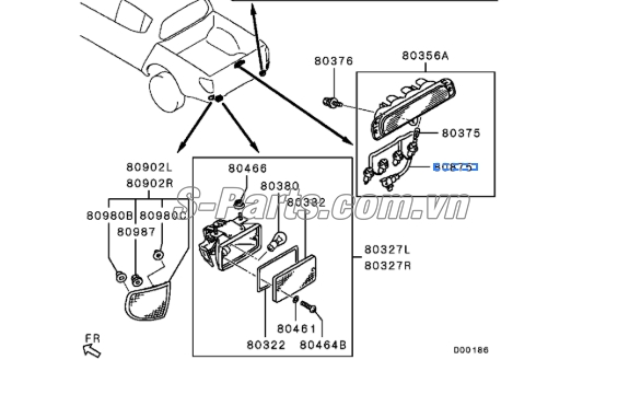 Đèn phản quang Mitsubishi Triton 2005-2009