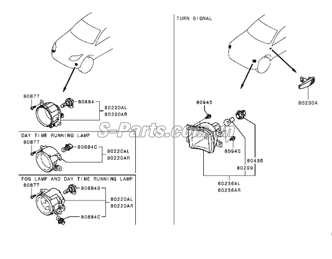Đèn gầm Mitsubishi Outlander 2017