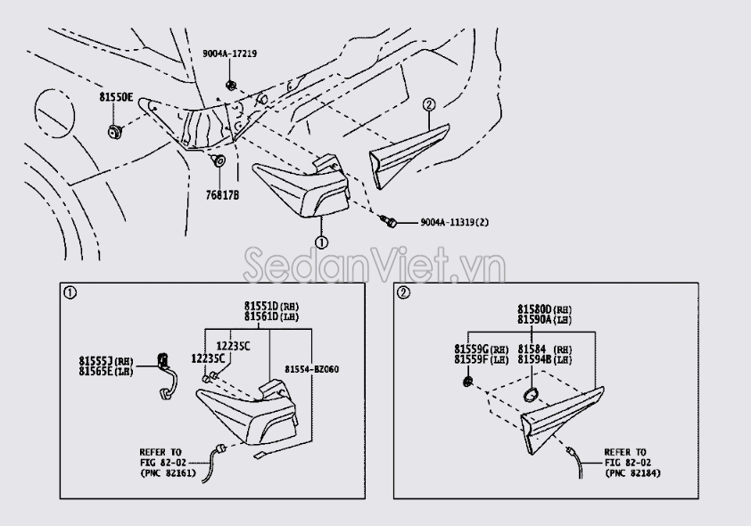 Dây điện bóng đèn hậu Toyota Veloz 2022-2025