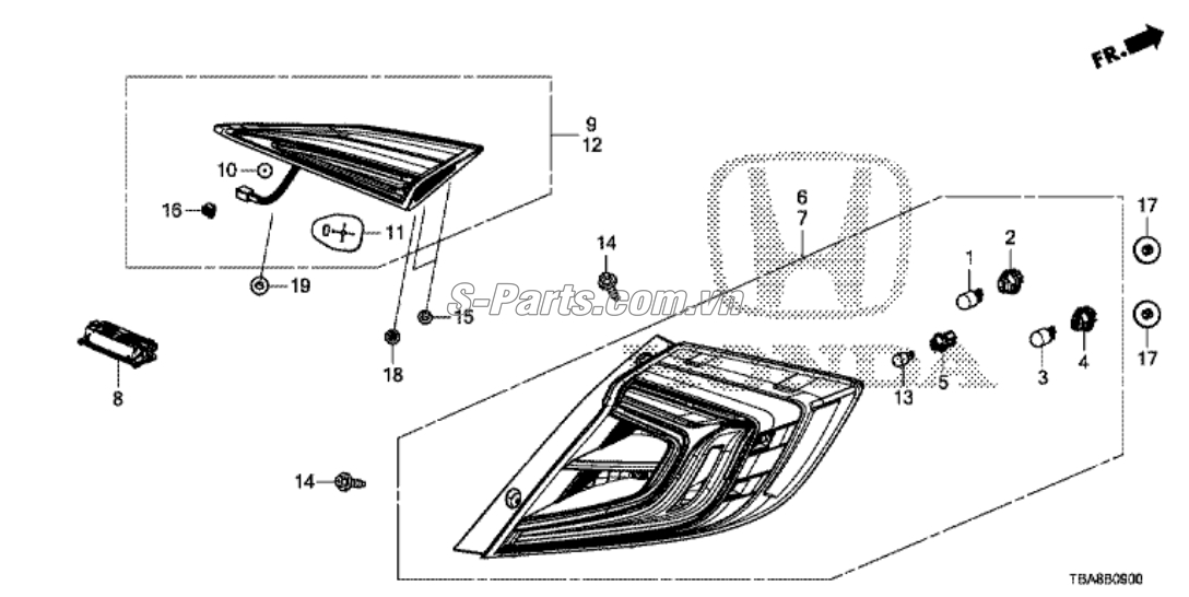 Bóng đèn 12v 21W Honda Accord 2016-2018