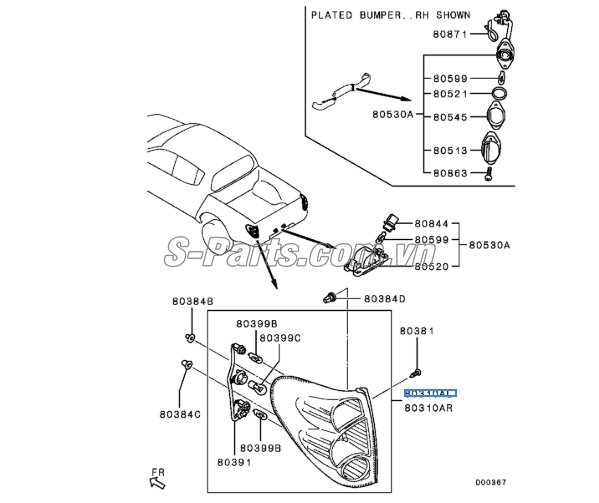 Đèn hậu Mitsubishi Triton 2005-2009