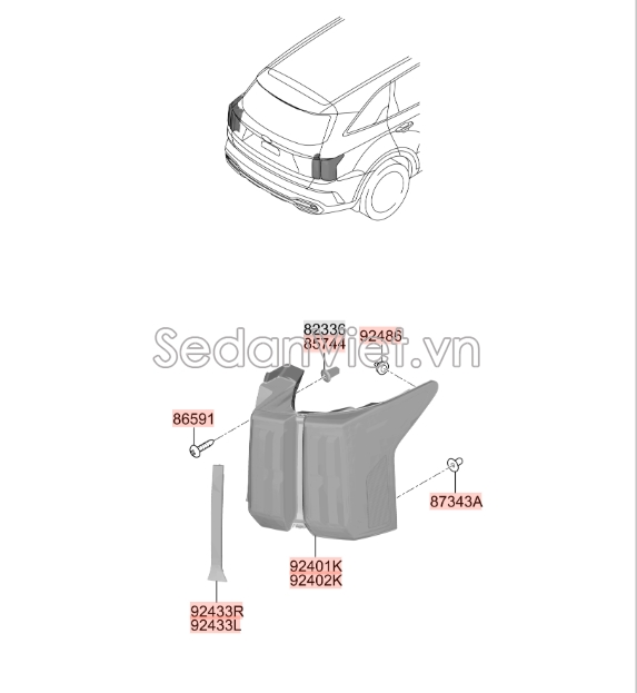 Đèn hậu KIA Sorento 2021