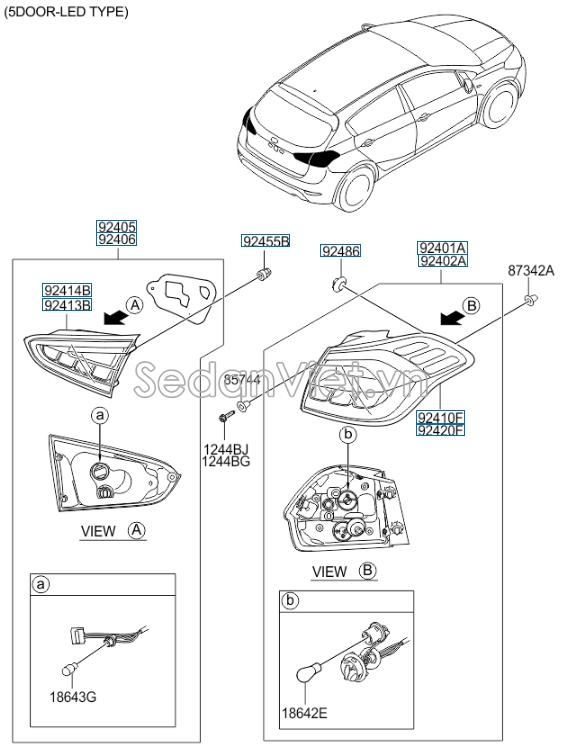 Đèn hậu KIA K3 2013-2016