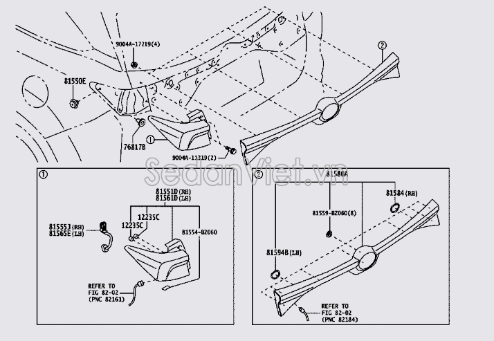 Dây điện bóng đèn hậu Toyota Veloz 2022-2025