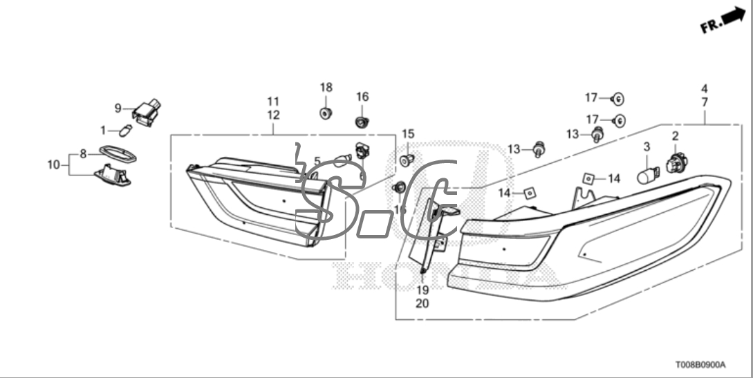 Đèn hậu Honda City 2020-2022