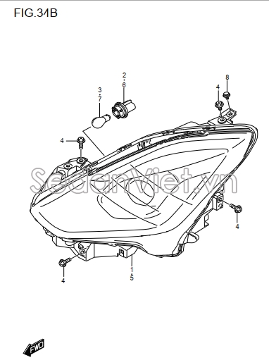Bóng đèn 12v,21w Suzuki New Ertiga 2016-2017