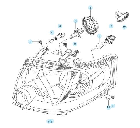 Đèn xi nhan tai xe Suzuki Ciaz 2016