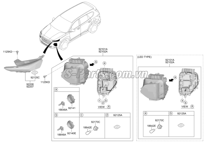 Bóng đèn Hyundai Santafe 2017-2018