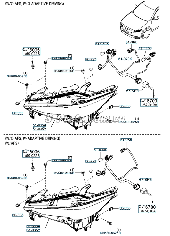 Đèn pha Mazda CX-5 2018