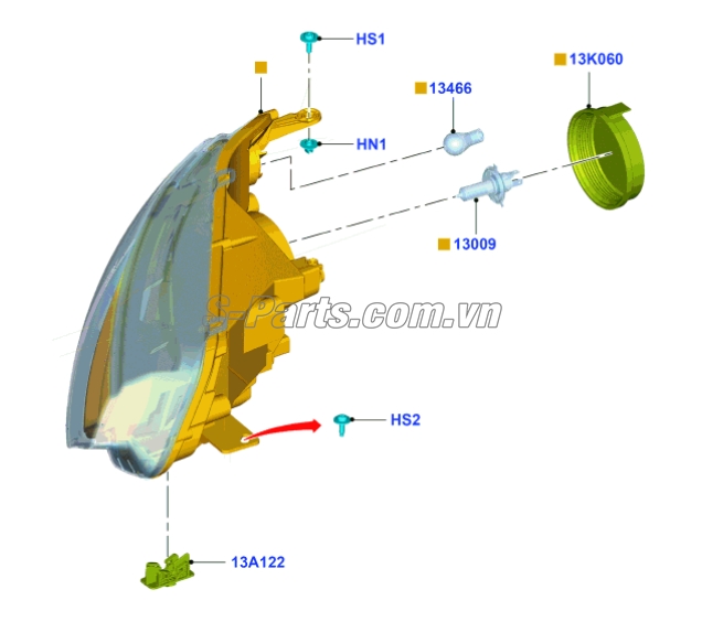 Đèn pha Ford Ecosport 2013-2016