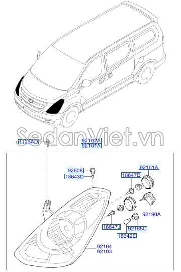 Bóng đèn Hyundai Santafe 2017-2018