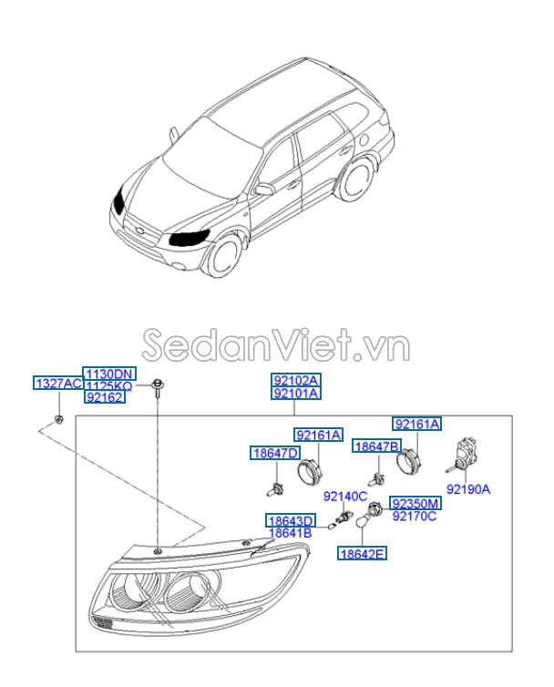 Bóng đèn Hyundai Santafe 2017-2018