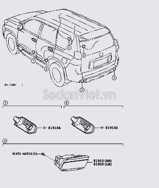 Đèn cản Toyota Land Cruiser Prado 2013-2015