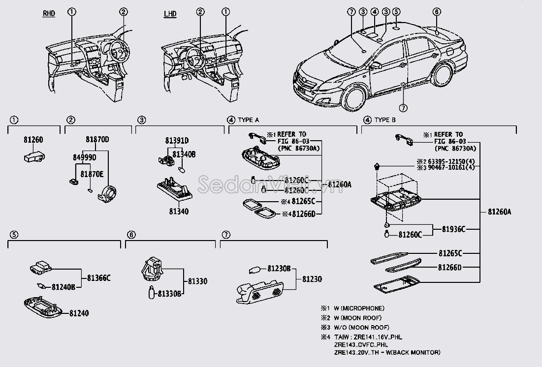 Đèn cốp xe Toyota Vios 2014-2016