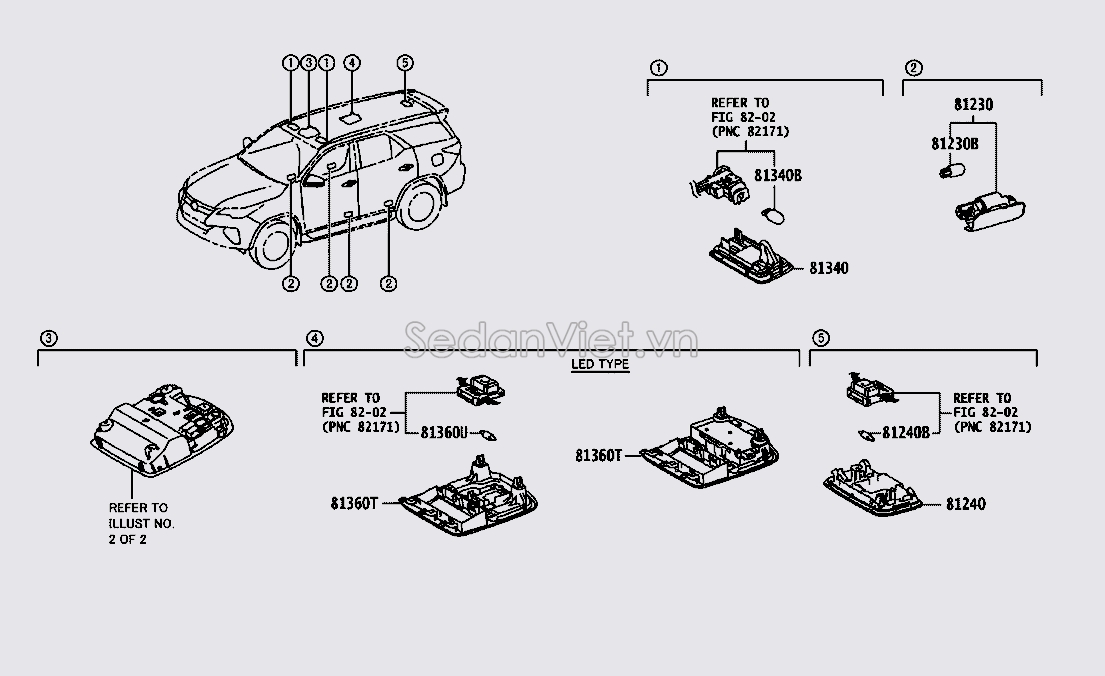 Bóng đèn 12V8W Toyota Fortuner 2012-2015