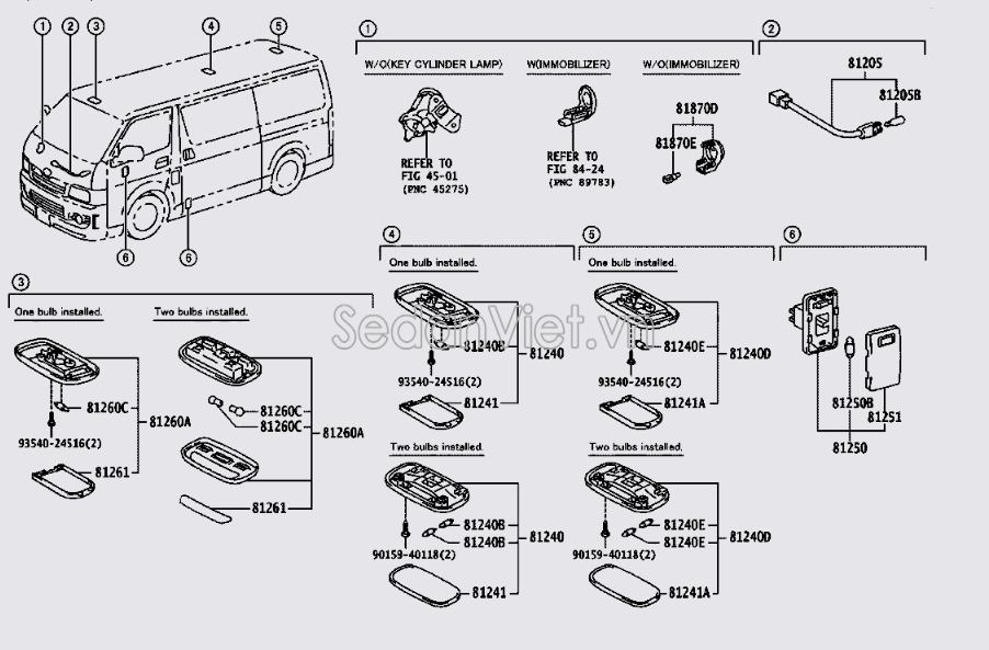 Bóng đèn 12V8W Toyota Fortuner 2012-2015