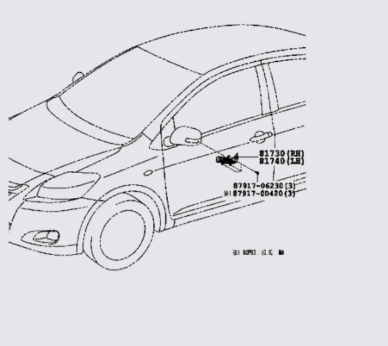 Đèn xi nhan tai xe Toyota Vios 2008-2013
