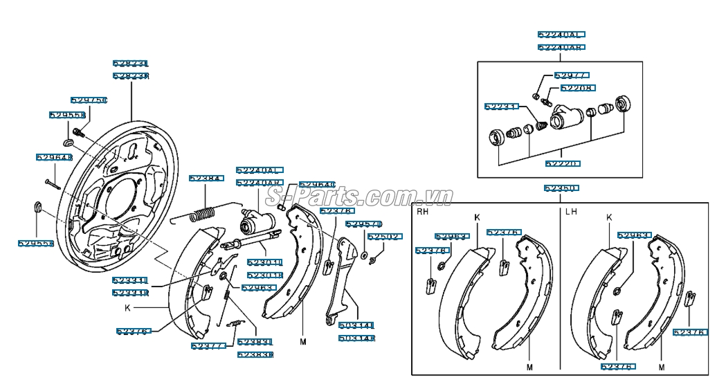 Guốc phanh sau Mitsubishi Zinger 2008