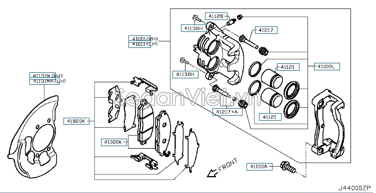 Má phanh trước Nissan Navara NP300 2015