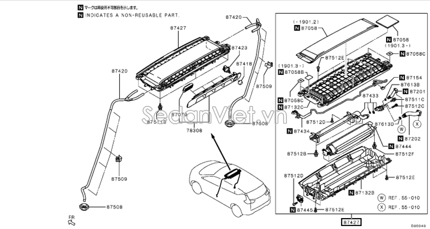 Cụm điều hòa sau Mitsubishi Xpander 2022-2024