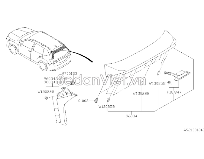 Đuôi gió cao Subaru Forester 2018