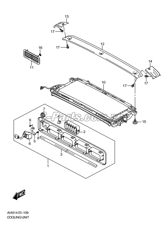 Công tắc chỉnh gió điều hòa sau Suzuki Ertiga 2018