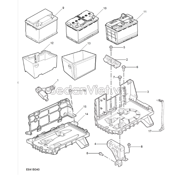 Thùng đựng ắc quy MG5 2021-2023