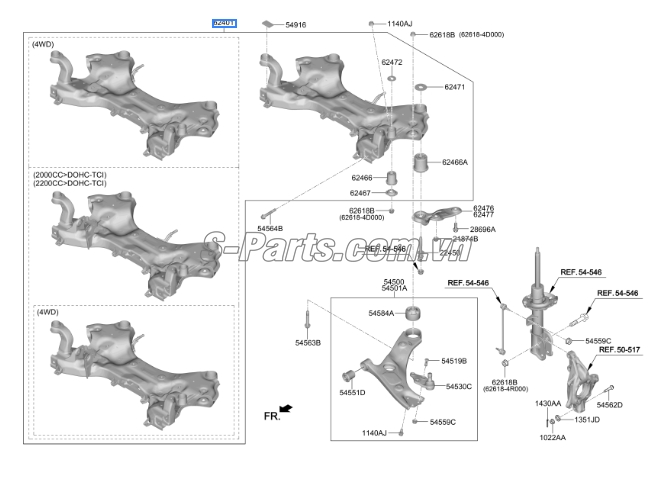 Rotuyn trụ đứng Hyundai Santafe 2019