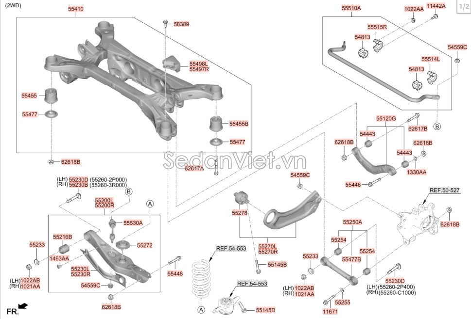Rotuyn cân bằng sau Hyundai Santafe 2024-2025