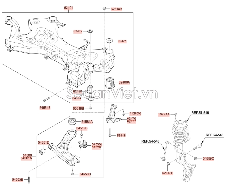 Cao su giá đỡ động cơ KIA Sedona 2015-2017