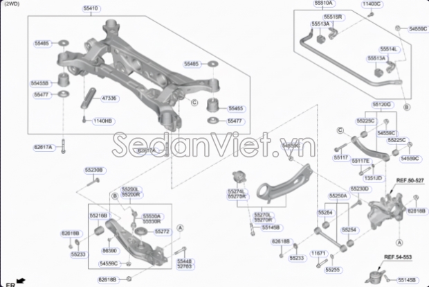 Cao su càng i Hyundai Santafe 2024-2025