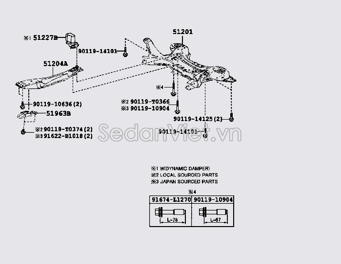 Giá đỡ động cơ Toyota Corolla Altis 2008-2010