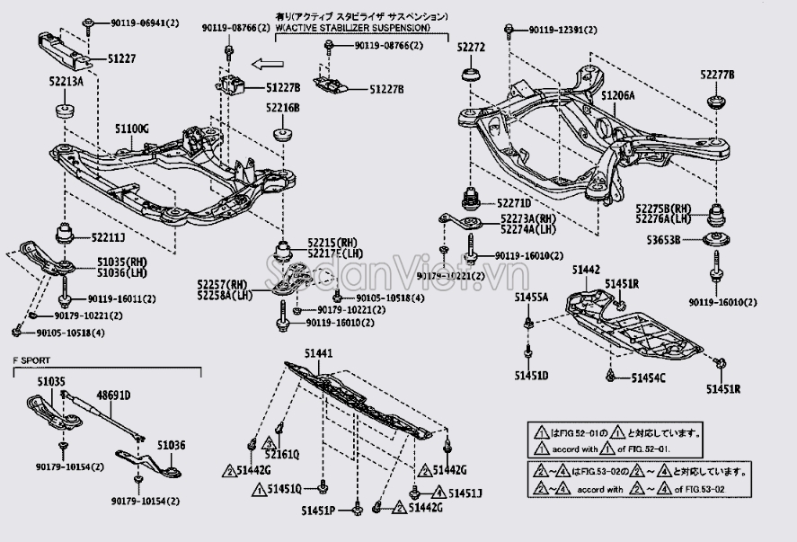 Giá đỡ động cơ Lexus RX450H 2009-2012