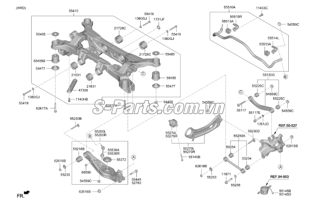 Cao su càng i Hyundai Santafe 2024-2025